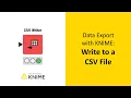 Data Export with KNIME Write to a CSV File