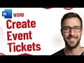How To Create Event Tickets On Microsoft Word 2026 Guide