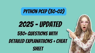 Python PCEP 30-02 Exam Questions 2026