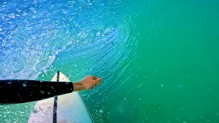 early morning glass off surf at manly beach raw pov 