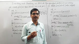1 3 2 Array Data Structure Inserting and Deleting an item in array at particular position