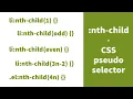 nth-child - CSS Pseudo Selector Explained