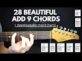 28 BEAUTIFUL ADD9 CHORDS everyone should know