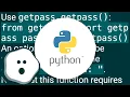 Getting a hidden password input