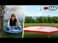World s SMALLEST vs BIGGEST Trampoline