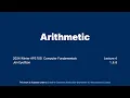 Arithmetic Introductory C Programming for ECE at University of Toronto