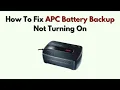 How to Fix APC Battery Backup Not Turning On - Power Charging Fuse Fix