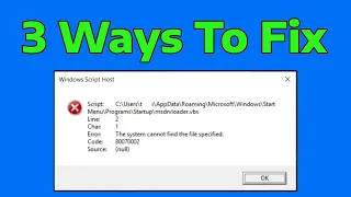 How To Fix Windows Script Host Error in Windows 11