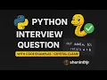 Top Python Interview Questions for Freshers 2025 - in Tamil Code Examples Easy Answers