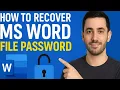 How to Recover MS Word File Password 100 Working Method