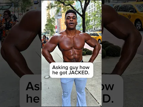 Asking guy how he got JACKED. #bodybuilding #bodybuilder #workout #pushups #fitness