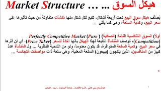 هيكل السوق Market Structure 
