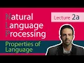 NLP Lecture 2 a - The Properties of Language