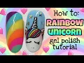 RAINBOW UNICORN Gel polish NAIL ART Rainbow nails