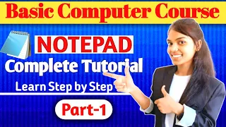 Notepad Day 1 Notepad Tutorial Introduction of Notepad AVcomputerskill