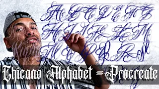I create a Chicano Alphabet in 15 minutes on Procreate FREE DOWNLOAD