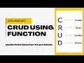 Advanced CRUD in PHP Advanced CRUD Using Function in PHP Insert Update Delete Using Function