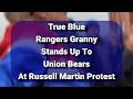 Download Lagu Oma van True Blue Rangers neemt het op tegen vakbondsleden tijdens protest tegen Russell Martin -...