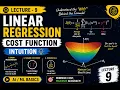 Cost Function Intuition Explained Why ML Use Cost Function Linear Regression Lecture 9