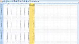 Using the recode function in SPSS illustration involving time variables vertically arranged