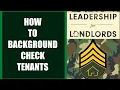 Background Check ALL of Your Tenants NOW