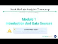 Stock Market Analytics Zoomcamp 2026 Module1 Introduction and Data Sources