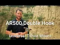 Double AR500 Hook Universal T-Post Mount - Atlas Target Works