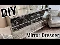 DIY Mirrored Furniture Makeover IKEA HACK Incredible Before After