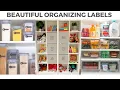 Beautiful Organizing Labels for your Home