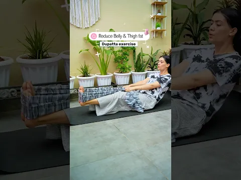 Belly & Thigh fat lose at home | With dupatta 🧘❤️ Shanika Khurmi #shorts #ytshorts #ashortaday