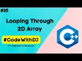 Looping Through 2D Array C Beginner to Advanced INIT Tech Labs