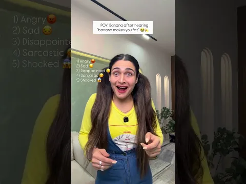 Banana Makes You Fat” in Different Expressions 😂🍌 #shorts #muktigautam #minivlog