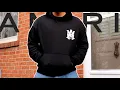BIGGEST BRAND OF 2025 AMIRI Logo Print Black Cotton Hoodie Review ON BODY