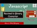 Decimal to Binary Conversion in Javascript Hindi