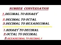 Mastering Number Conversions Binary Octal Hexadecimal Conversions java program easy to understand