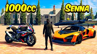 UTILIZO una BMW S1000RR DE 1000cc para ROBAR un MCLAREN SENNA Y $100 MILLONES de UNA CASA - Gta Rp