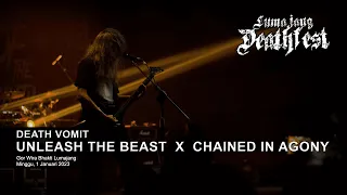 Download DEATH VOMIT -  UNLEASH THE BEAST X CHAINED IN AGONY | LIVE at LUMAJANG DEATH FEST 2023 MP3