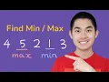 Find Minimum and Maximum Number in Array Iterative and Recursive