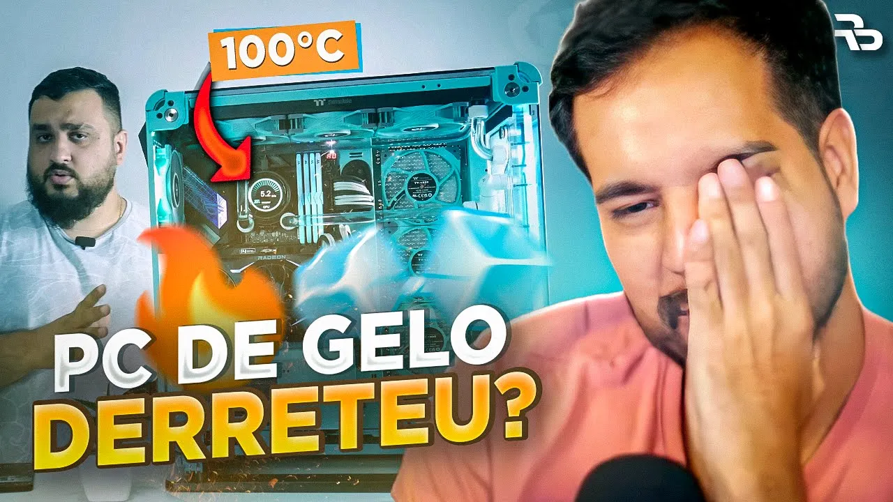 REACT: NOVO PC do PEPERAIO - Desmontou o Water Cooler pra Diminuir a Temperatura