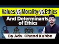 Value vs Morality vs Ethics and Determinants of Ethics