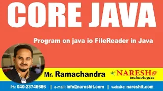 Core Java Tutorials Program on java io FileReader in Java Mr Ramchandra
