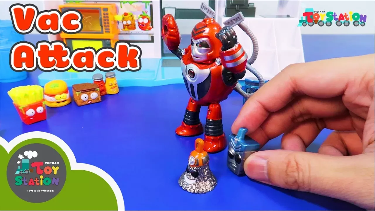 Mở đồ chơi Grossery Gang, Vac Attack trùm Clean Team xuất hiện ToyStation 168