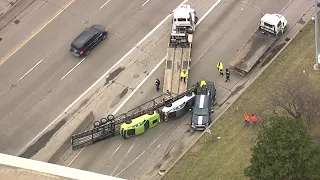 Northbound I-75 closed at Gratiot Avenue due to crash Dec 17 2019