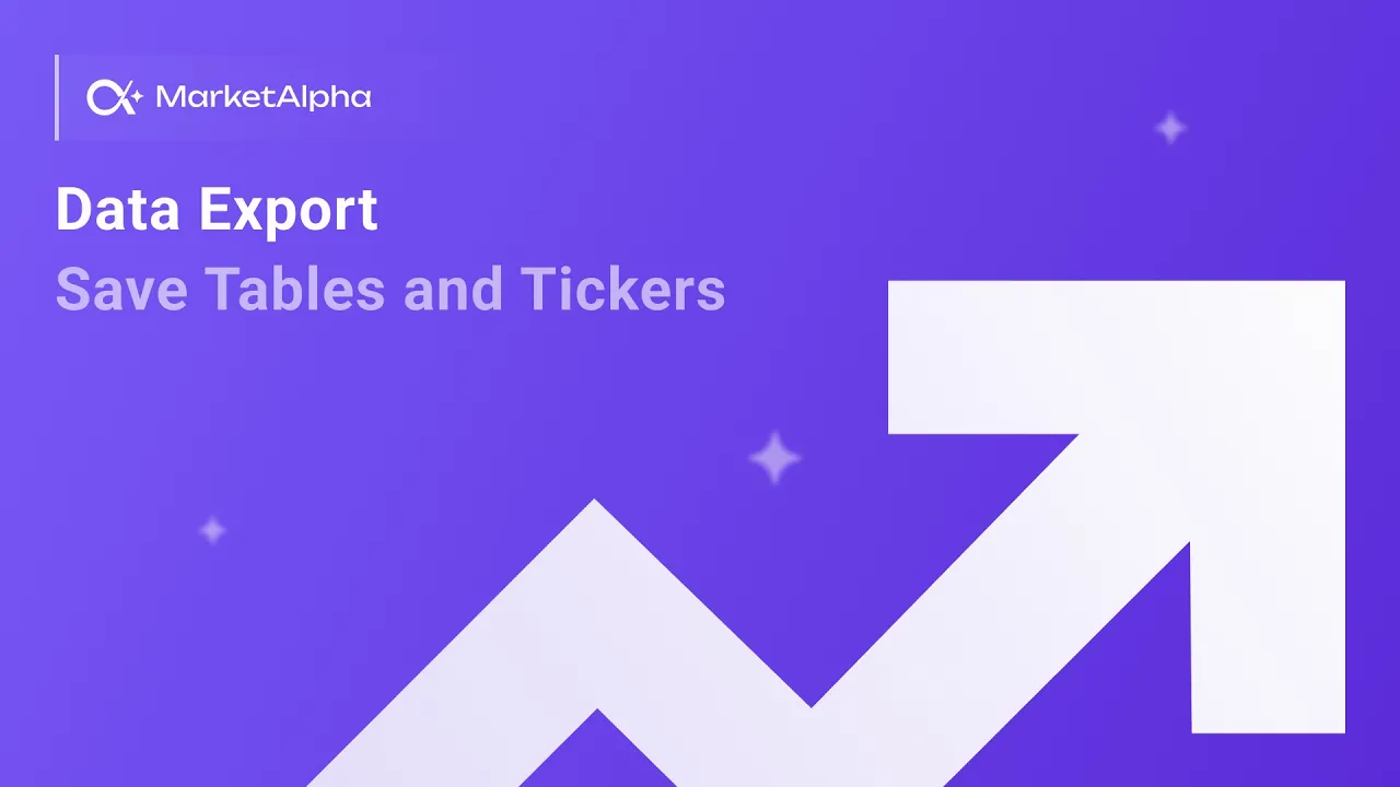 Data Export Move Tables and Tickers Anywhere 1 min