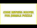 Code Review Solver for Jumble puzzle 2 Solutions