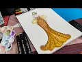 Leopard Print Fashion Illustration Bold Stylish Easy Coloring Tutorial