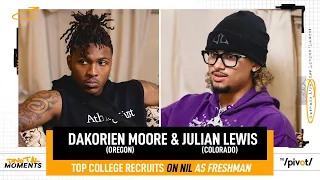 Oregon s Dakorien Moore Colorado s Julian Lewis talk NIL as top Freshman Coach Prime The Pivot