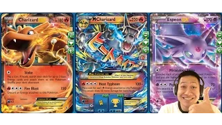 New Generations Mega Charizard Ex Deck Challenging Dark Ex Pokemon with Heat Typhoon
