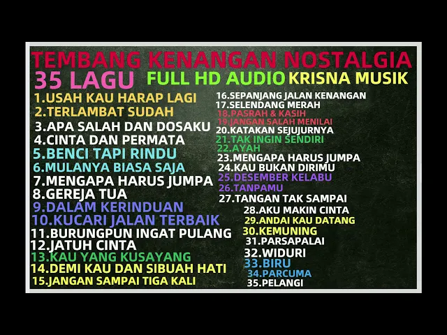 Download MP3 3JAM NONSTOP LAGU NOSTALGIA INDONESIA HD
