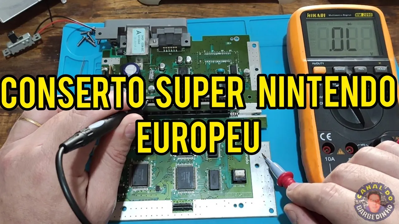 Conserto Super Nintendo Europeu PAL com tela preta